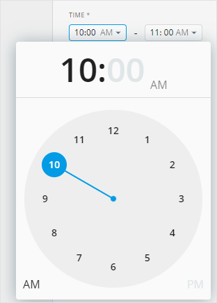 Time range property type example