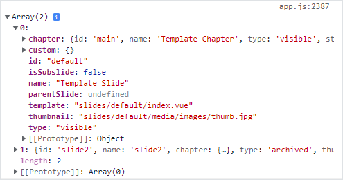 getFlatSlides response example