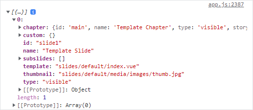 getVisibleSlides response example