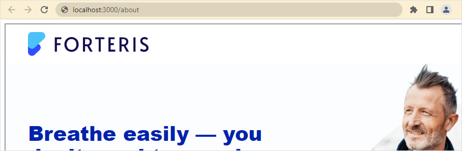 Address bar in the history mode